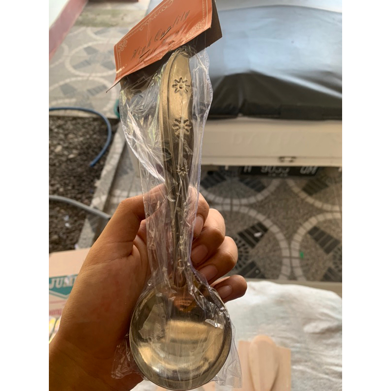 Irus centong sayur stainlees 1 lusin isi 12 irus centong sayur tebal irus doll