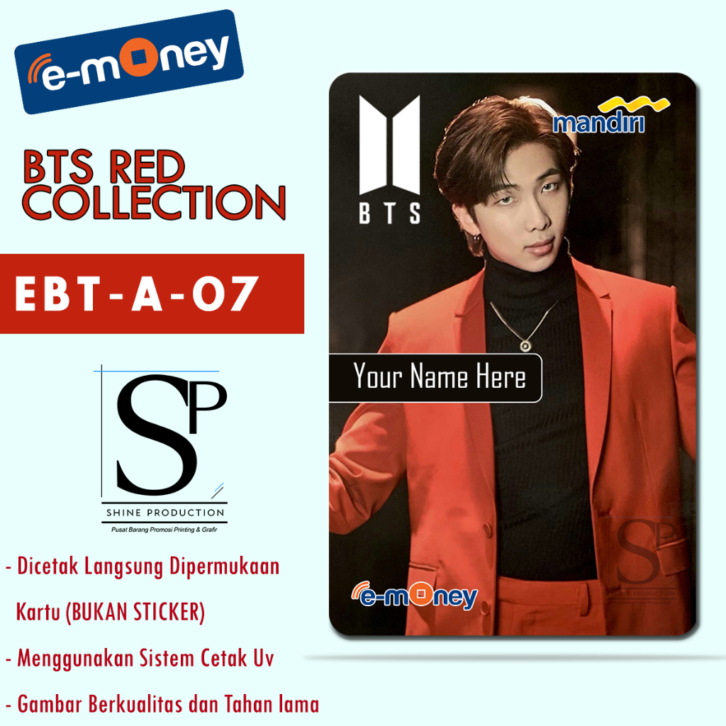 Flazz BCA Emoney Mandiri BTS Personil Custom Nama