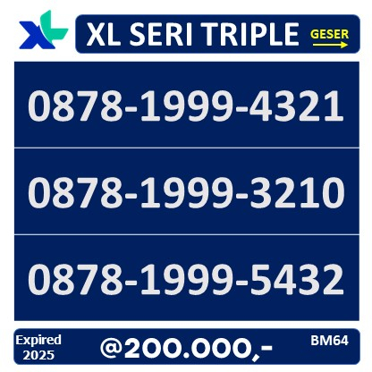 NOMOR CANTIK XL 999 TRIPLE TENGAH