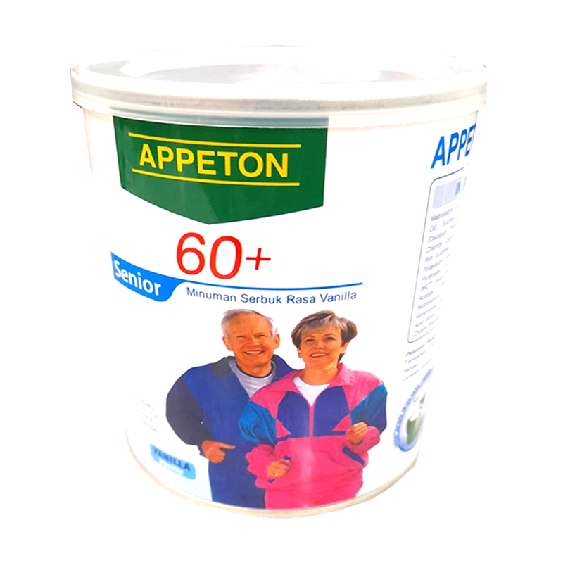 Appeton 60+ 60 plus 400gr Susu Makanan Pengganti Untuk Lansia Orang Tua Rasa Vanilla Vanila Apeton