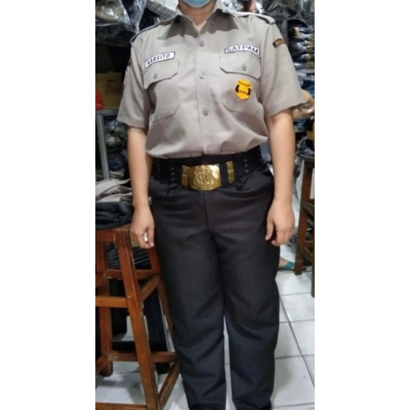 Baju Pdh satpam coklat polos