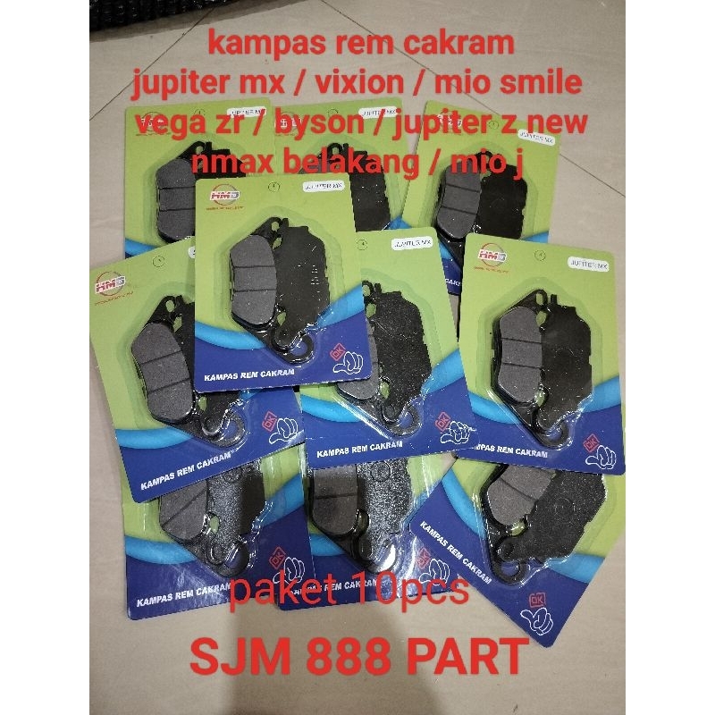 disped kampas rem depan 10pcs jupiter mx / mio j / mio smile / vixion / vega zr