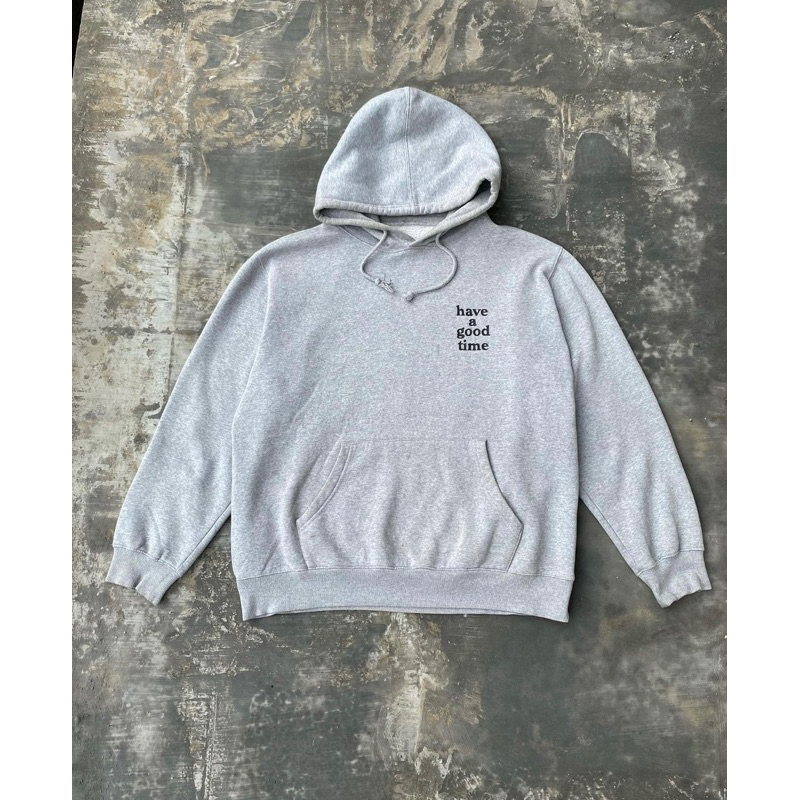 Hoodie have a good time pullover backprint grey