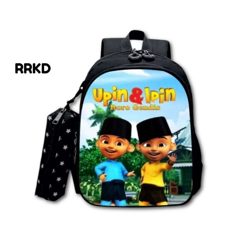 Raarkids Tas ransel sekolah anak perempuan laki laki TK SD karakter UPIN dan IPIN