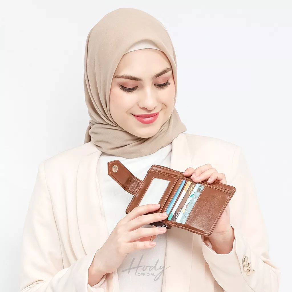 Dompet Wanita Kecil Hody Sachie Wallet Premium DARK BROWN Cokelat Coklat Tua