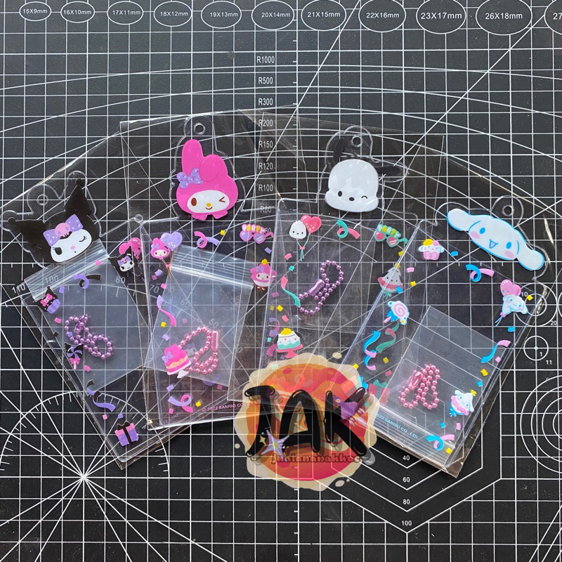 Ready - Sanrio Soft Photocard Holder Keyring Kuromi Cinnamoroll Pochacco My Meody