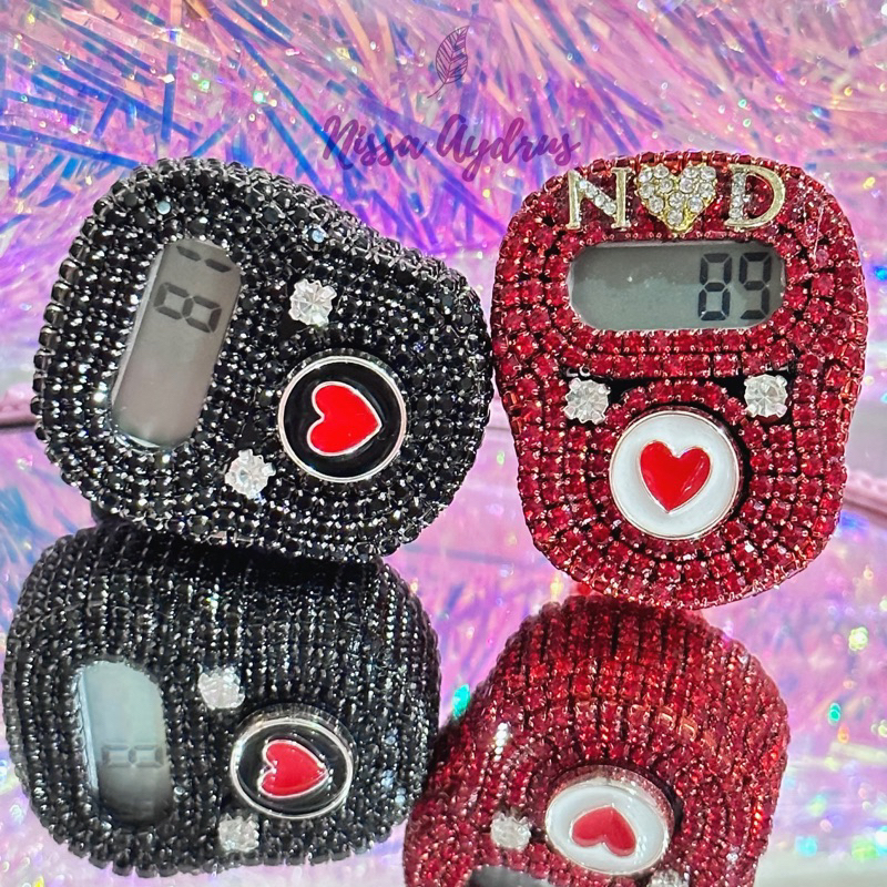 Nisa Aydrus - &quot;Love&quot; ALARM Tasbih Digital Swarovski Premium Cantik Custom Nama Tombol Love