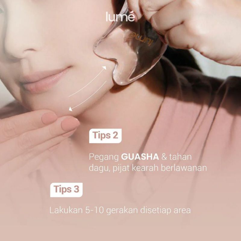 Lume Guasha Massage Tool Alat Pijat Wajah Meniruskan Mengencangkan, Anti Kerut