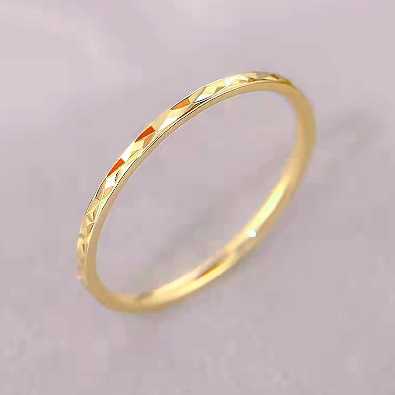 Cincin tipis elegan titanium korea style anti karat