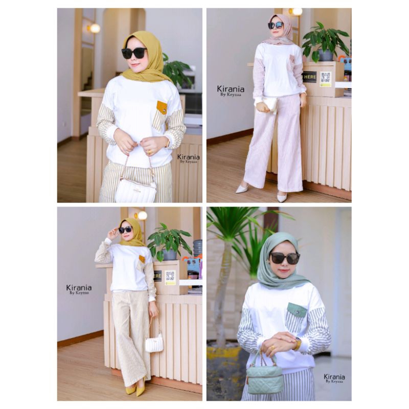Keyzaa Kirania Oneset || atasan celana combed || setelan keyzaa