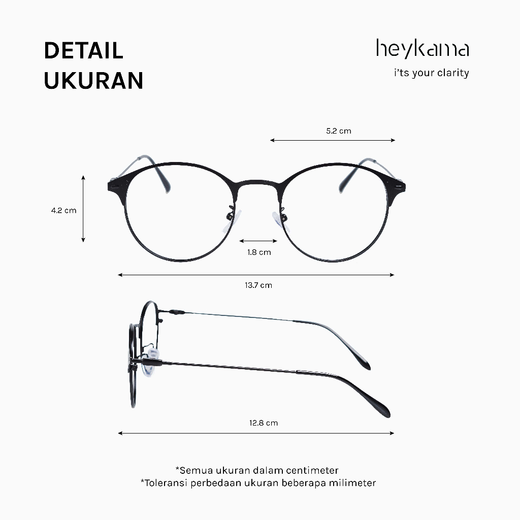 heykama - Frame Kacamata Arao (Round)