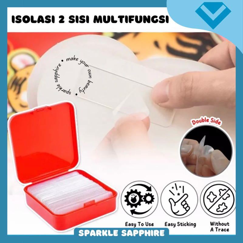 

(PER KOTAK) DOUBLE TAPE 2 SISI SERBAGUNA ISOLASI 2 SISI MUTIFUNGSI SELOTIP