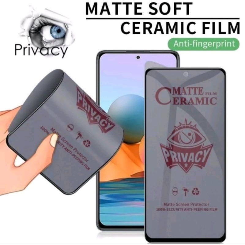 Matte Spy Xiaomi Poco F4 / Poco F4 GT / Poco F3 / Poco F3 GT / Poco F2 / Poco F2 Pro / Poco F1 / Poco C40 / Poco C31 / Poco C3  Tempered Glass Ceramic Matte Spy / Anti Gores Keramik Privasi