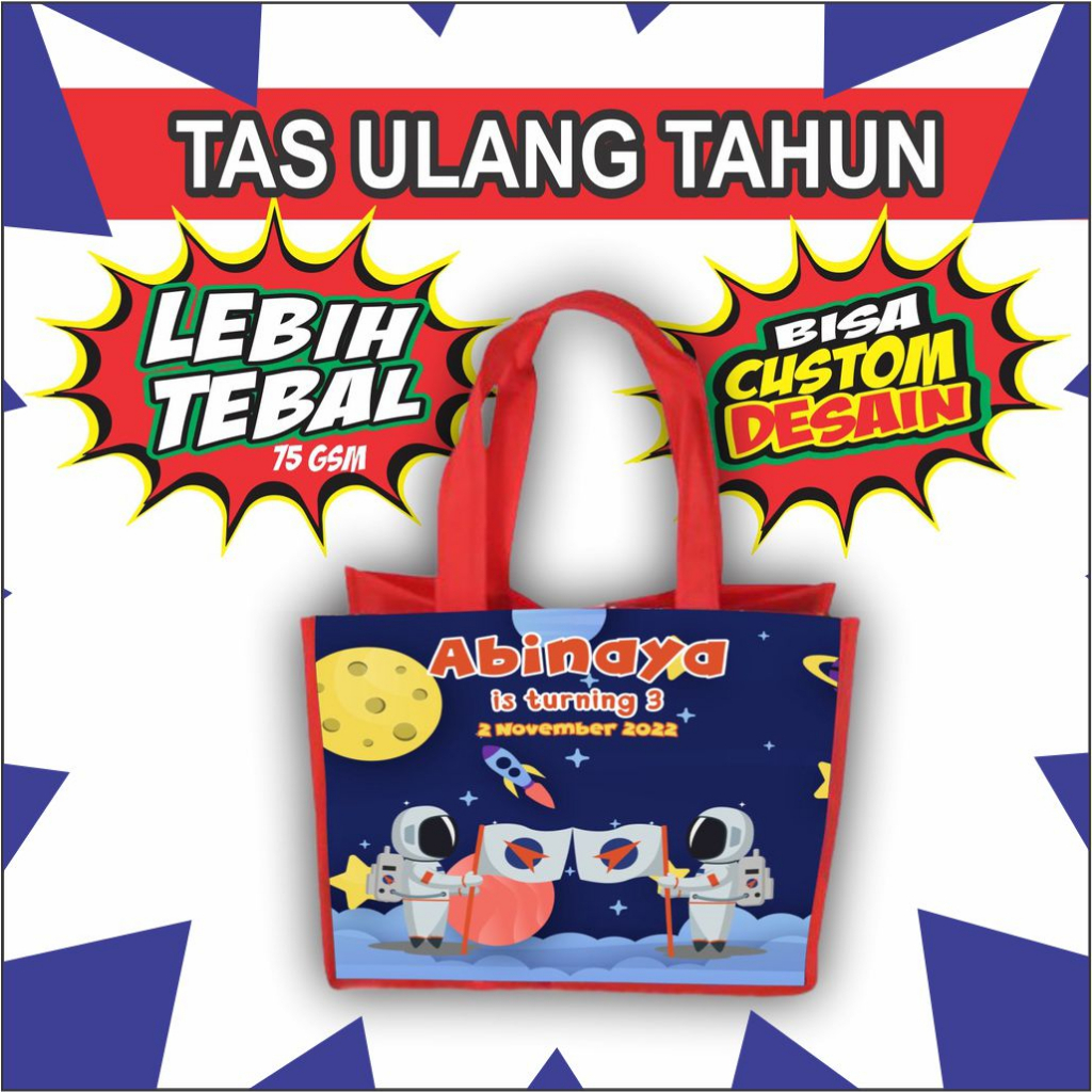

LBJ - Tas Ultah Model Custom | Bahan Tebal Kualitas Bagus Karakter Campur