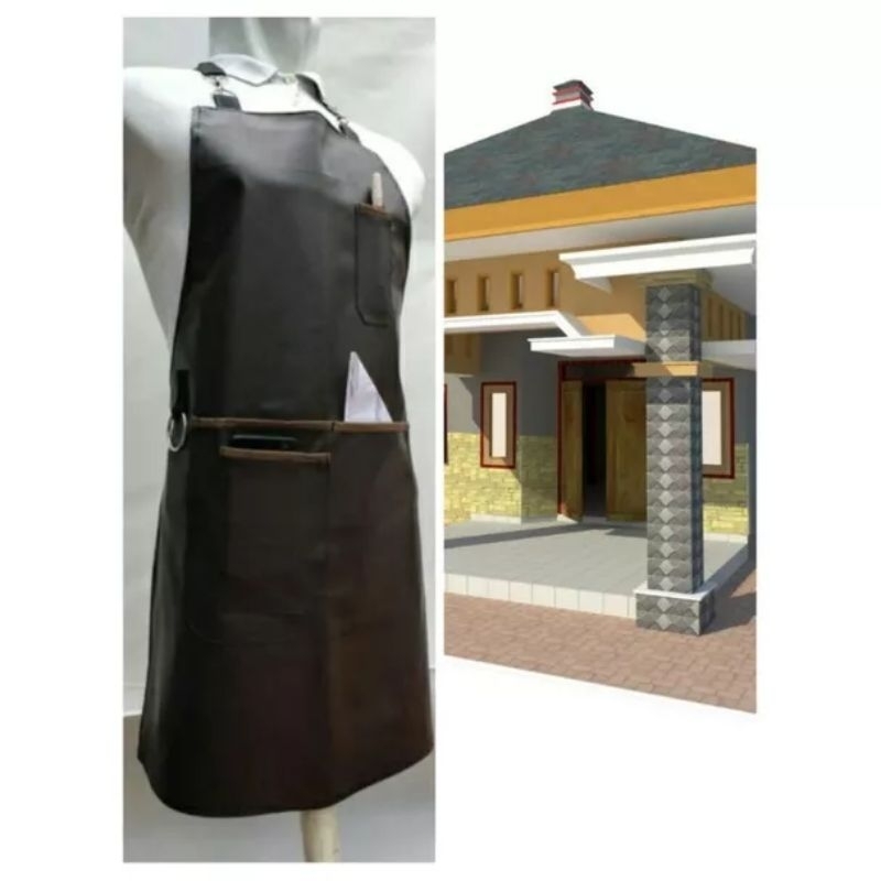 celemek 'masak'apron'barista'kulit'premium