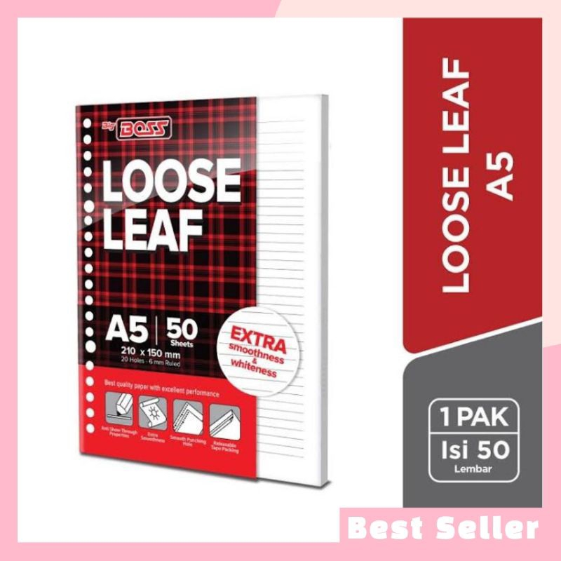 

Loose Leaf Big Boss A5 50 Bergaris 1 Pack Isi 50 Lembar