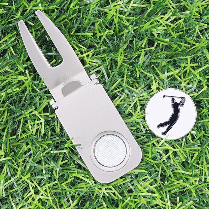 Garpu Divot Golf Magnetik / Repair Fork Golf / Golf Divot Tool / Golf Repair Tool