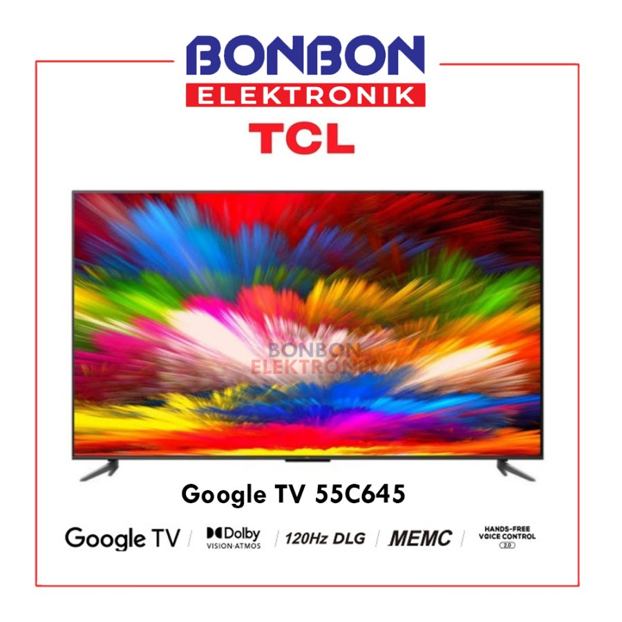 TCL LED TV 55&quot; 55C645 QLED 4K UHD Google C645 SMART TV HDR10+ DOLBY