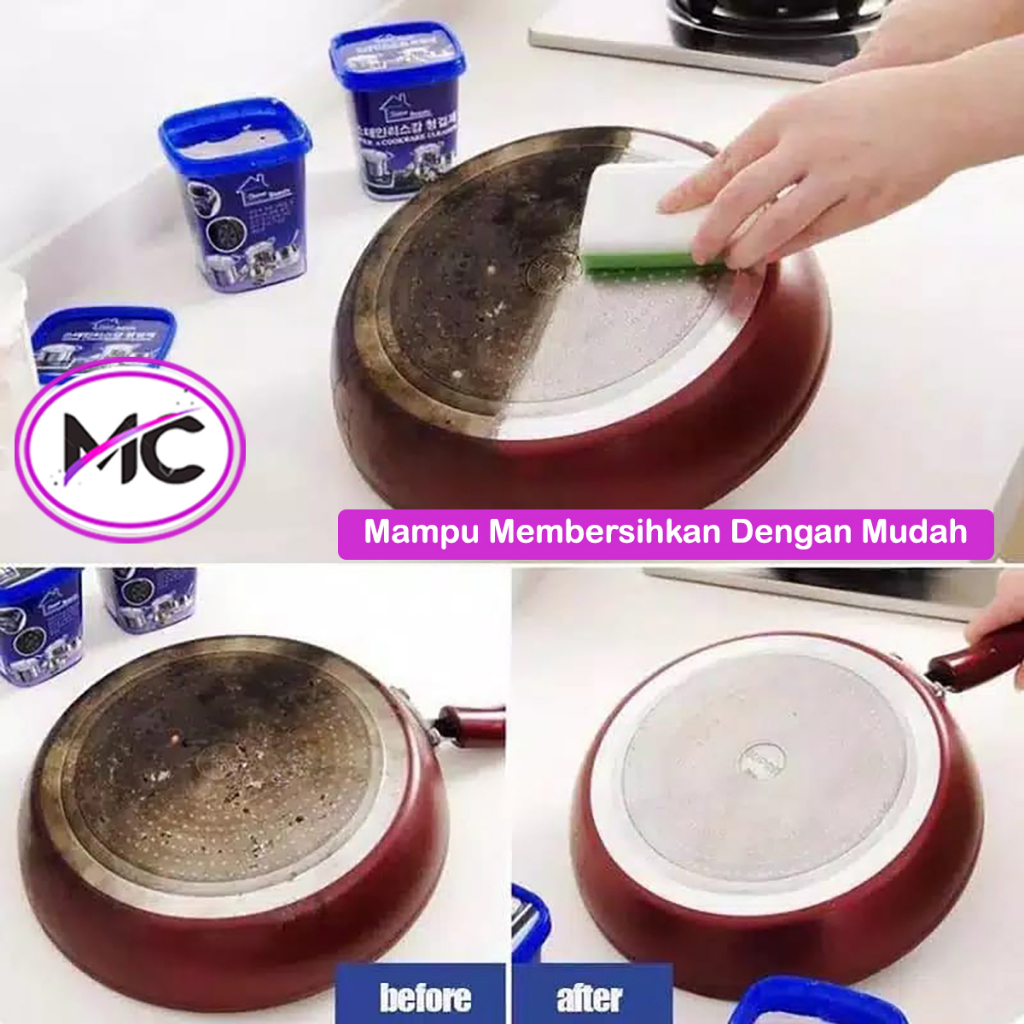 Pembersih Kerak Wajan Gosong Super Ampuh Cream Noda Bandel Stainless