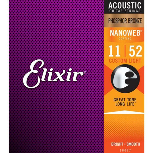 SENAR GITAR ELIXIR 011 AKUSTIK NANOWEB / PHOSPHOR BRONZE / GITAR / GUITAR / ACCOUSTIC / STRING / SATU SET / ELIKSIR  / TALI GITAR ELISIR