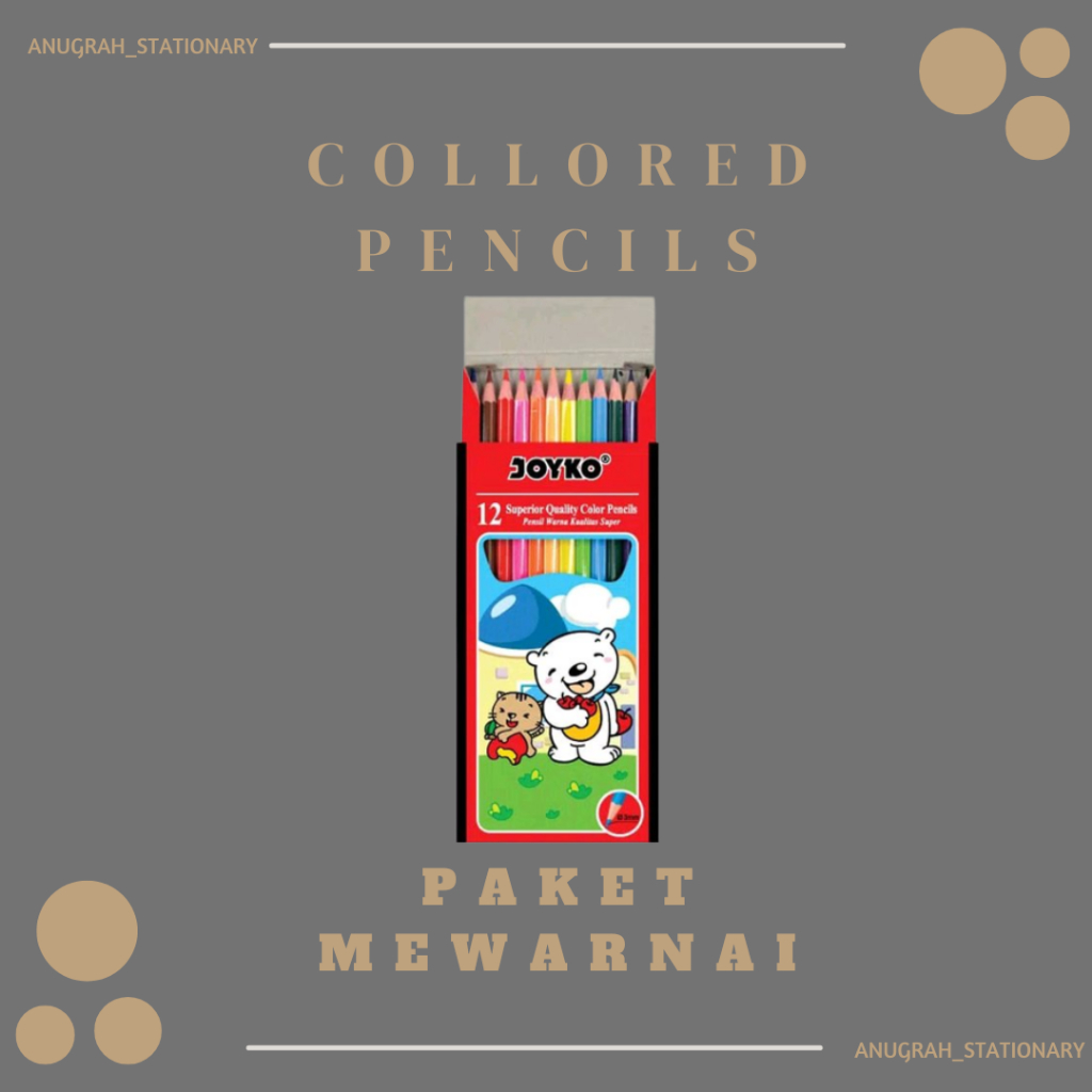 

Pensil Warna PANJANG 12 Warna JOYKO CP-100