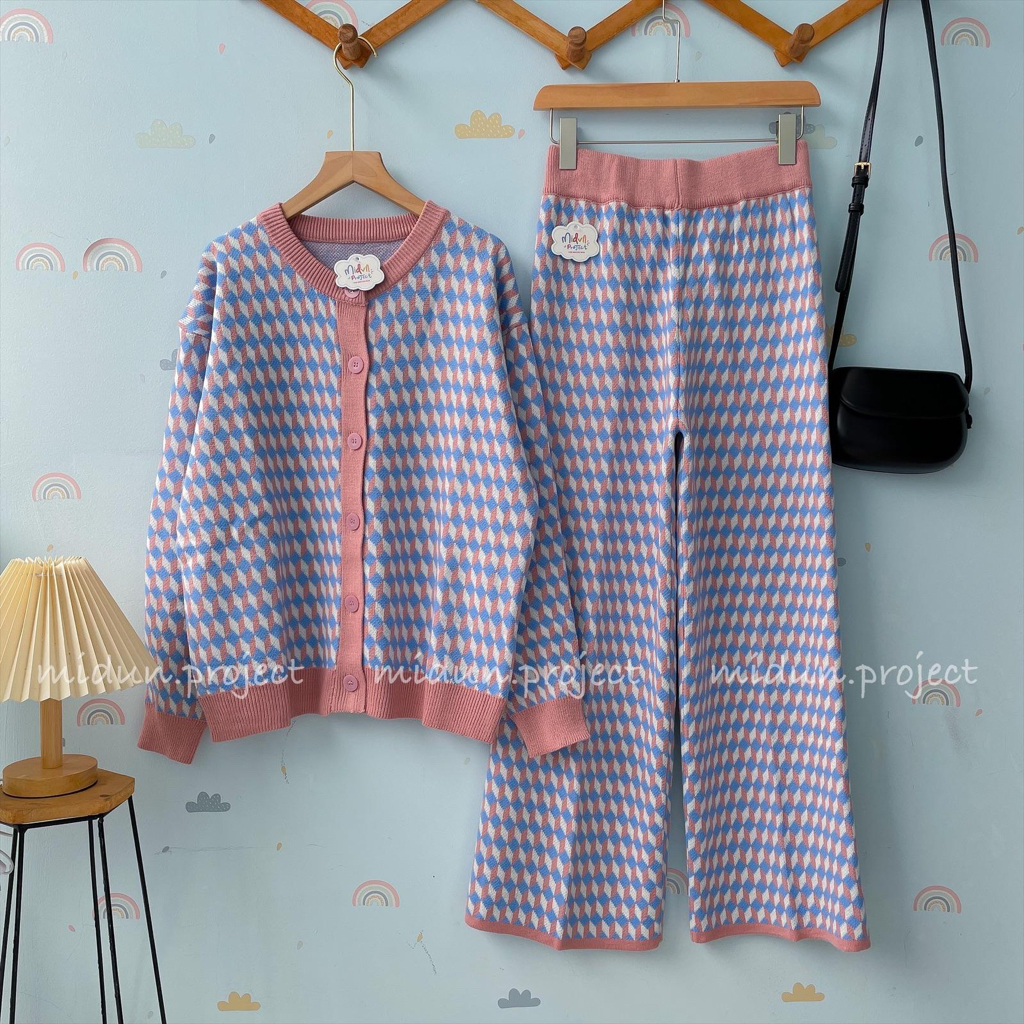 One Set Meggy Knitt | Satu Set Wanita Rajut Premium