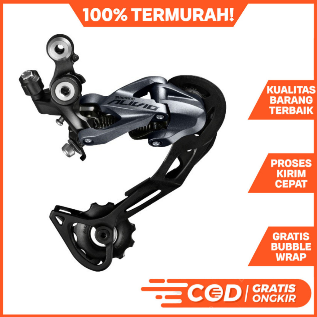 RD Shimano Alivio 8/9/10 Speed Rear Derailleur M4000 Sepeda Lipat MTB Roadbike DLL
