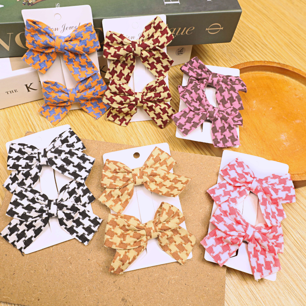 (MOTIF) Set Jepitan Rambut Alice / Jepit Rambut Pita Model Korea Style Anak Perempuan Aksesoris Jepitan Baby