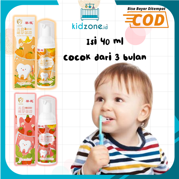 Pasta Gigi Mousee Anak Bubble Foam Kids Toothpaste Odol Busa Anak 60ml