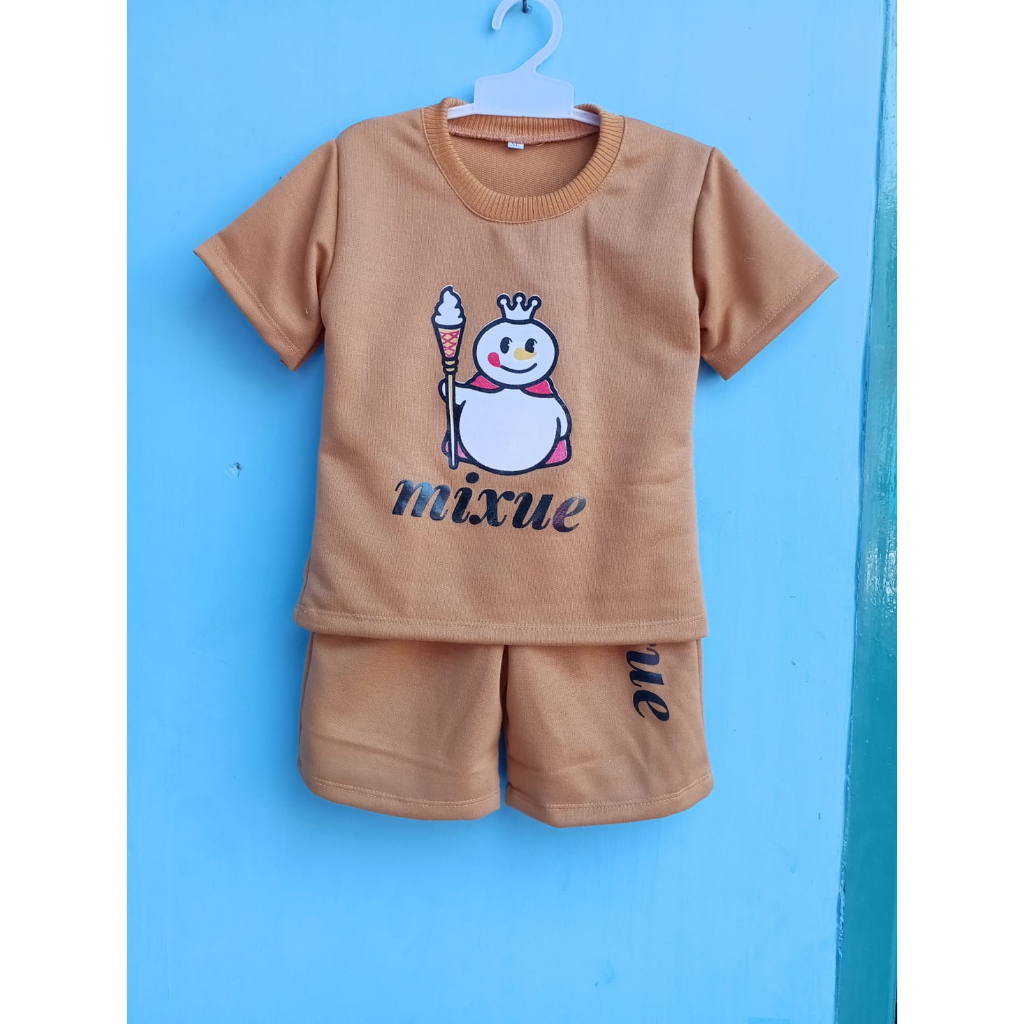 SETELAN ANAK MIXUE 1-5 TAHUN STELAN ANAK LAKI LAKI PEREMPUAN ONE SET BAJU ANAK MURAH HARIAN