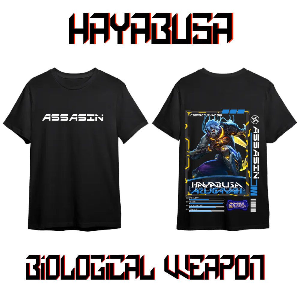 COD-Kaos Hero Hayabusa // KAOS PRIA WANITA DYSTRO GAMBAR SKIN HAYABUSA/KAOS HAYABUSA MOBILE LEGENDS 