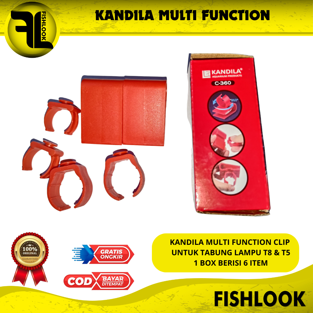 KANDILA MULTI FUNCTION CLIP UNTUK TABUNG LAMPU T8 &amp; T5