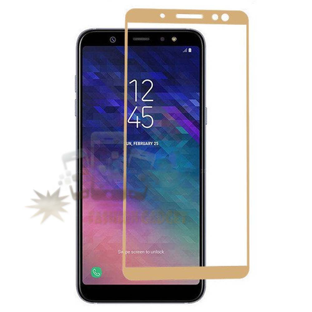 Tempered Glass Samsung Galaxy A6 2018 Full Colour Bagian Depan Anti Gores Kaca Screen Guard Pelindung