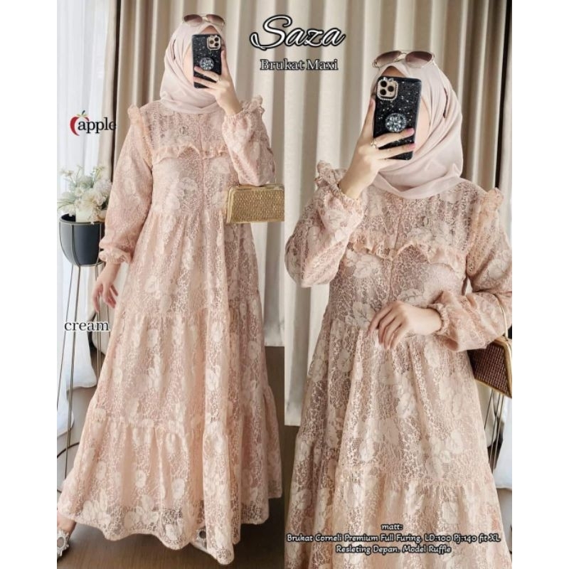 Gamis Brokat untuk Kondangan Brukat Mewah untuk Pesta Terbaru 2025