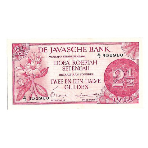 Uang kuno Indonesia 2 1/2 Gulden 1948 Seri Federal III