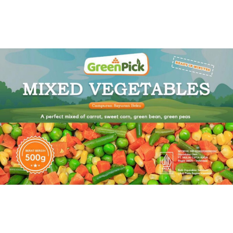 

Greenpick Mixed Vegetables 500 gram per pack