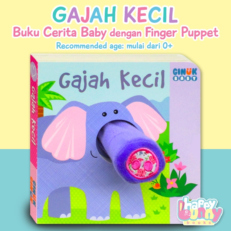 [Igloo Books] GAJAH KECIL Finger Puppet Story Board Book (buku cerita baby)