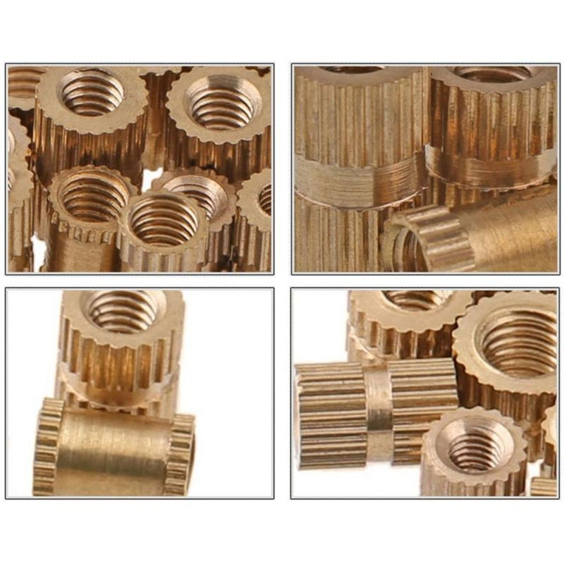 300pcs Knurled Insert Nut Bahan Kuningan Nut Thread Insert Knurled Nuts M2 M3 M4 M5 Spiral Brass Nut Insert