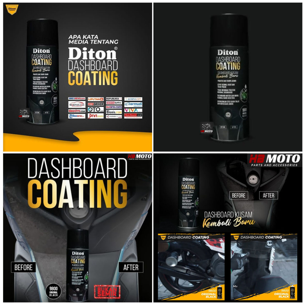 9800 Cat Semprot Diton 9800 DASHBOARD COATING/Cat Pilok Diton DASHBOARD ORIGINAL BLACK
