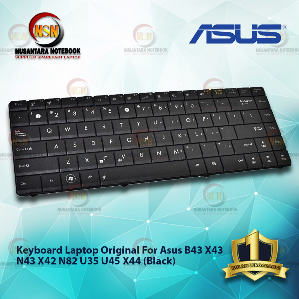 Keyboard Original Laptop Asus B43 X43 N43 X42 N82 U35 U45 X44