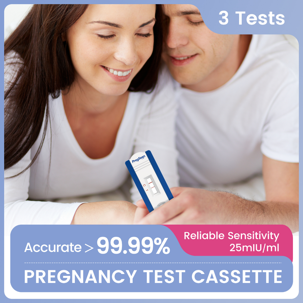 5Tests PREGSEEN UPT Pengujian Kehamilan Kit Ketepian Tinggi &gt; 99,99% Untuk Pengujian Hamil HCG Wanita