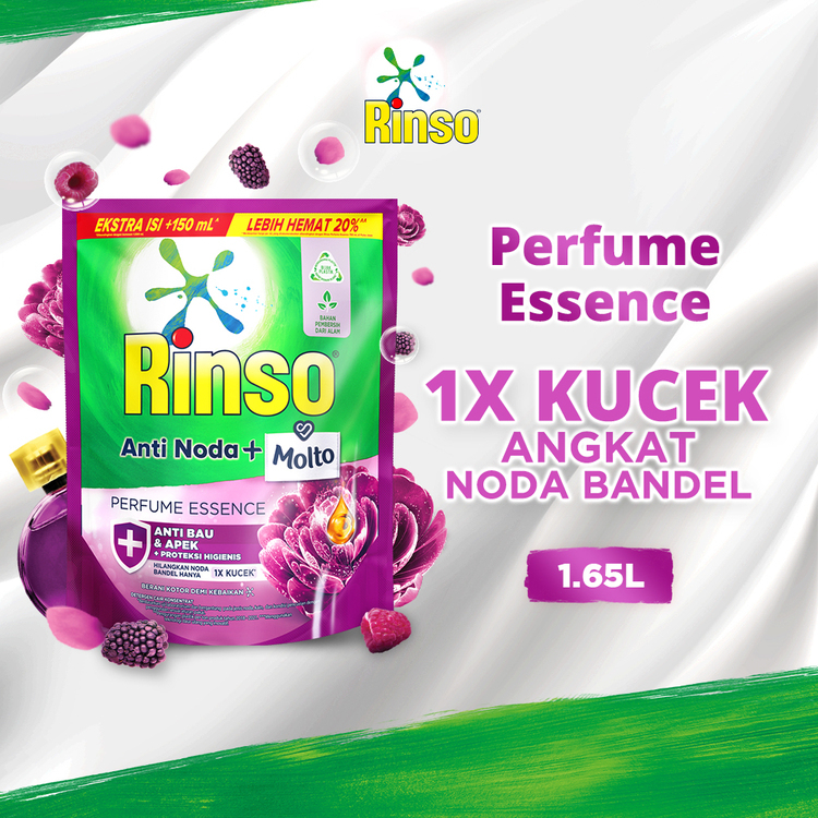 Rinso Molto Detergent Cair Deterjen Anti Noda Perfume Essence 1.65 L
