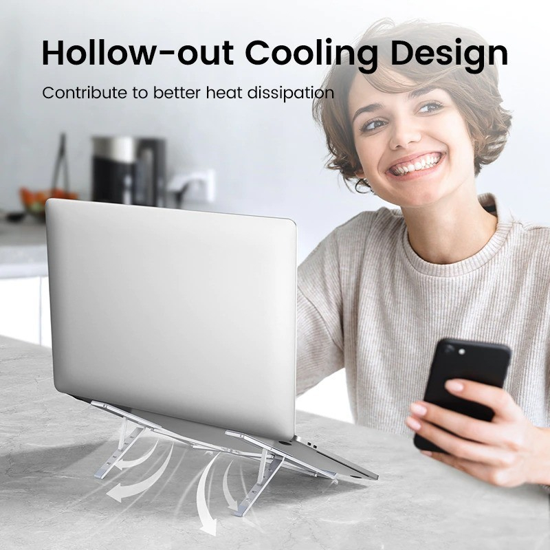 UGREEN Foldable Holder Cooling Dudukan Pad Meja Laptop Macbook Stand 40289