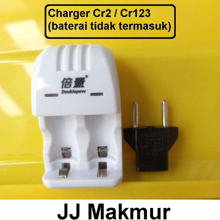 Charger Baterai Cr2 Cr123 - Alat Cas Batere Alat Charger Batre Charger Battery Cr-2 dan Cr-123