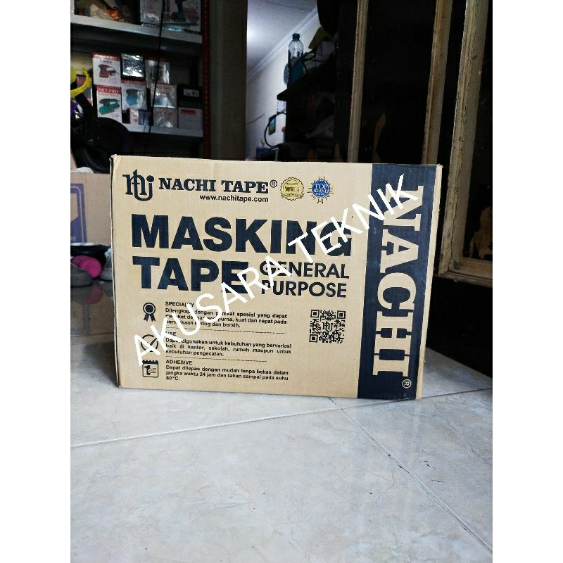 

Isolasi Kertas Masking Tape Nachi 24 mm 1 Inch 20 Yard 96 Roll