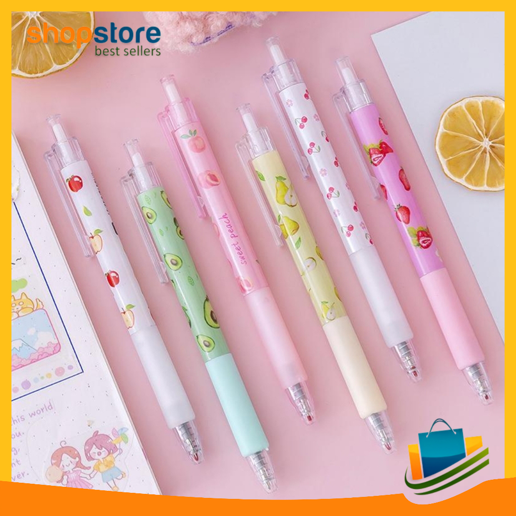 

Pulpen Pelajar Dan Kantor Lucu Fruit Press Pen Gel Motif Buah Buahan Import COD 600