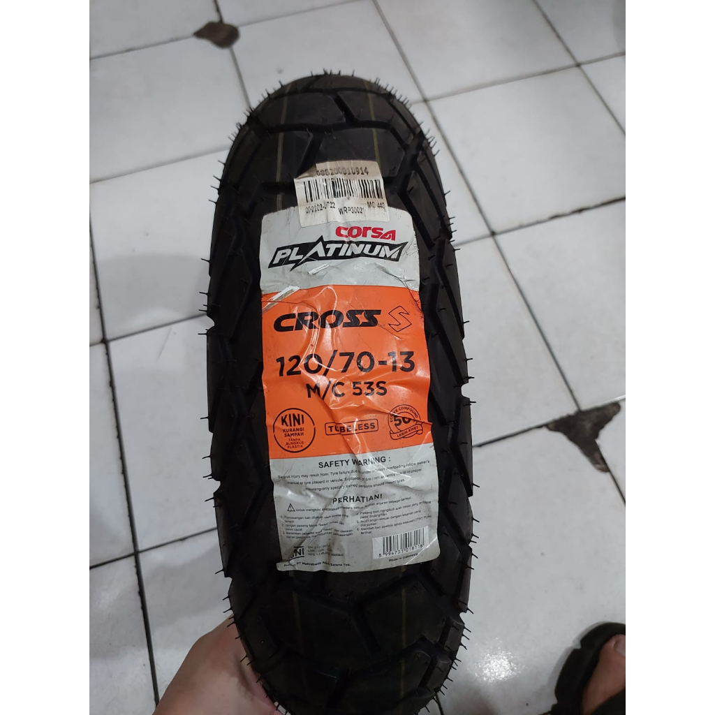 Paketan Ban CORSA 120/70-13 & 140/70-13 PLATINUM CROSS TUBELESS BAN NMAX