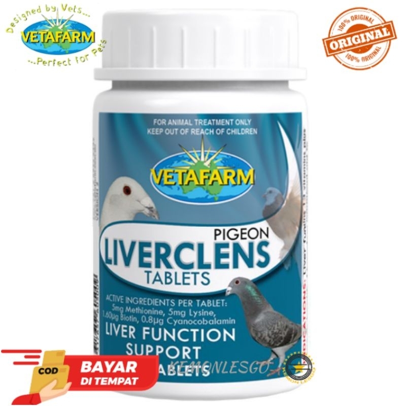 LIVERTONIC VETAFARM LIVERCLENS OBAT PENDUKUNG KESEHATAN FUNGSI HATI MERPATI