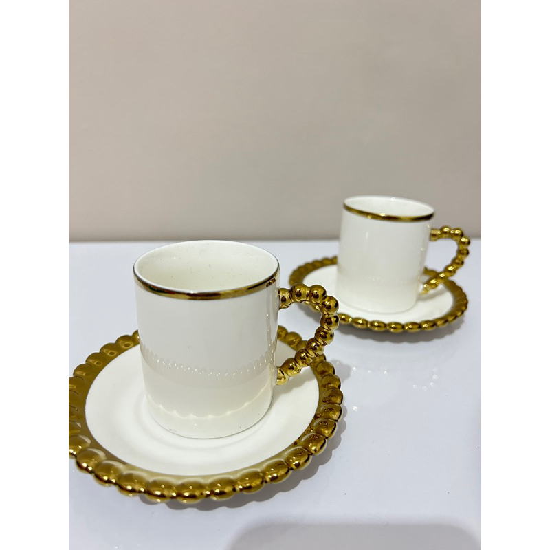 set cangkir turki gelas turkey cangkir turki gold cangkir putih gold