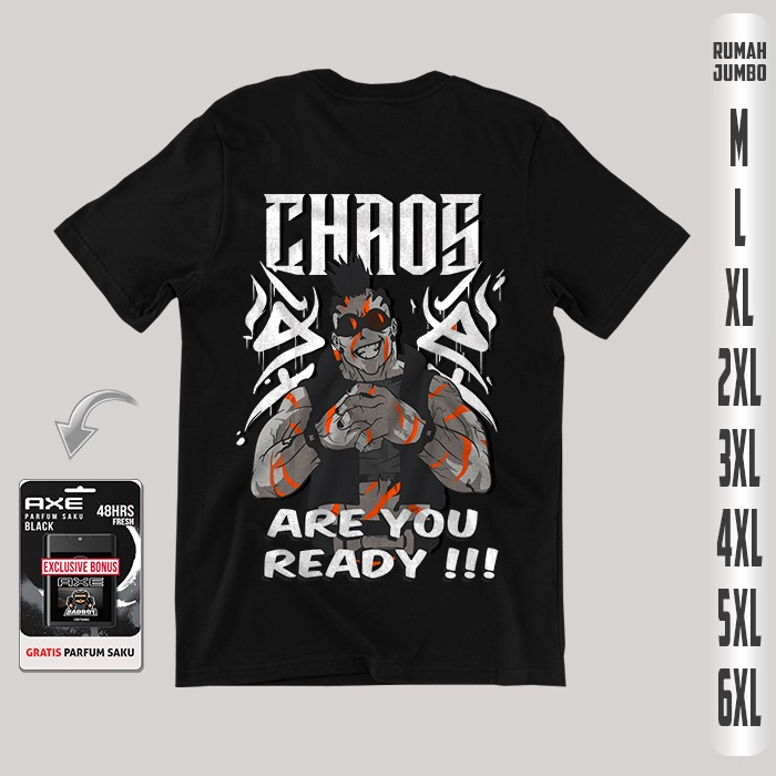 T SHIRT CHAOZ OVERISIZE 2XL 3XL 4XL 5XL KAOS BIG SIZE UP 5XL